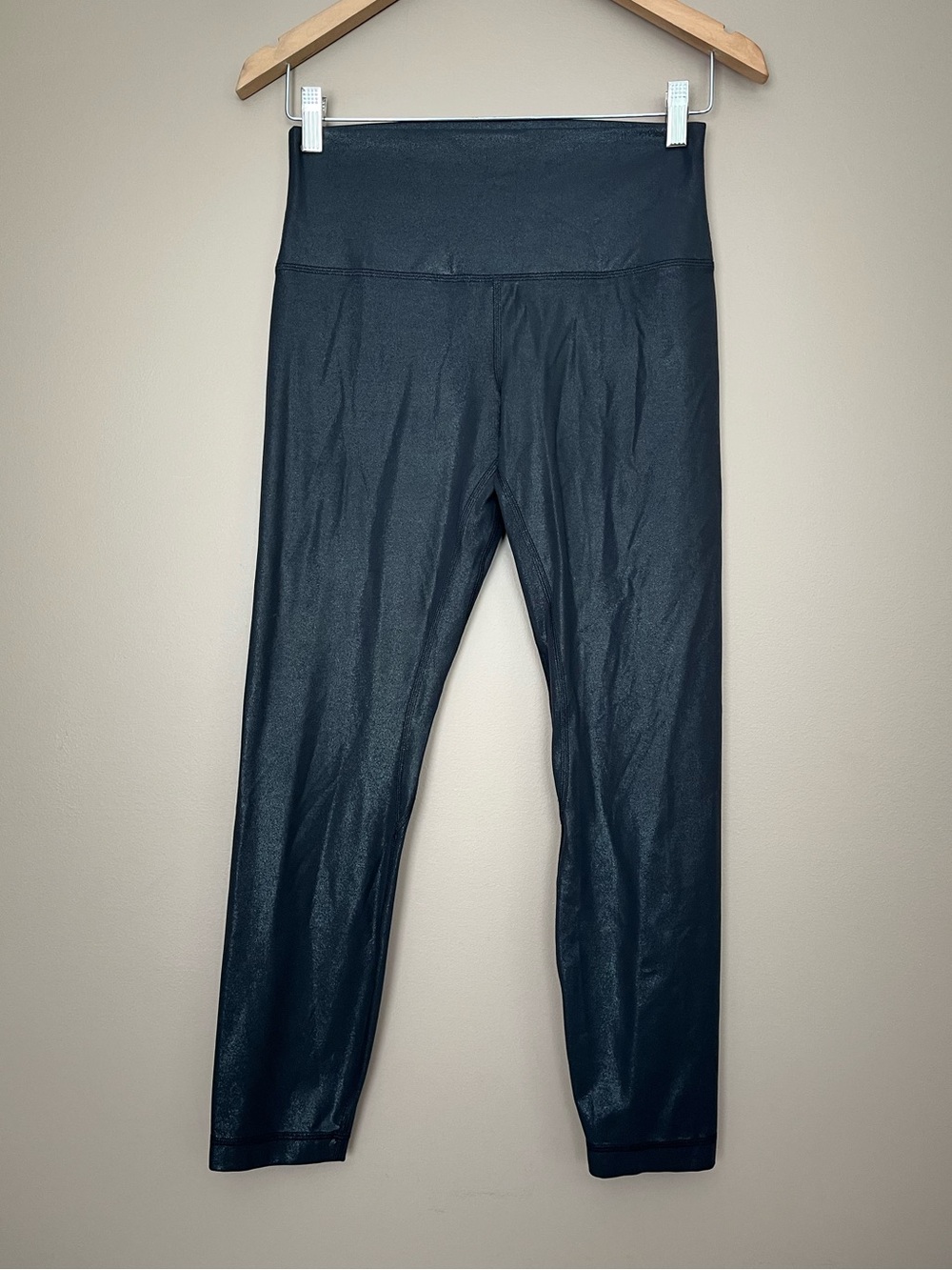 {Lululemon} Align High-Rise Pant 25" Shine in Radiate Foil Print Black - Size 8